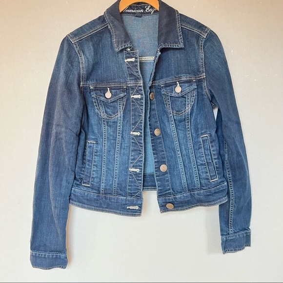 American Eagle Dark Wash Denim Jacket - Picture 2 of 6